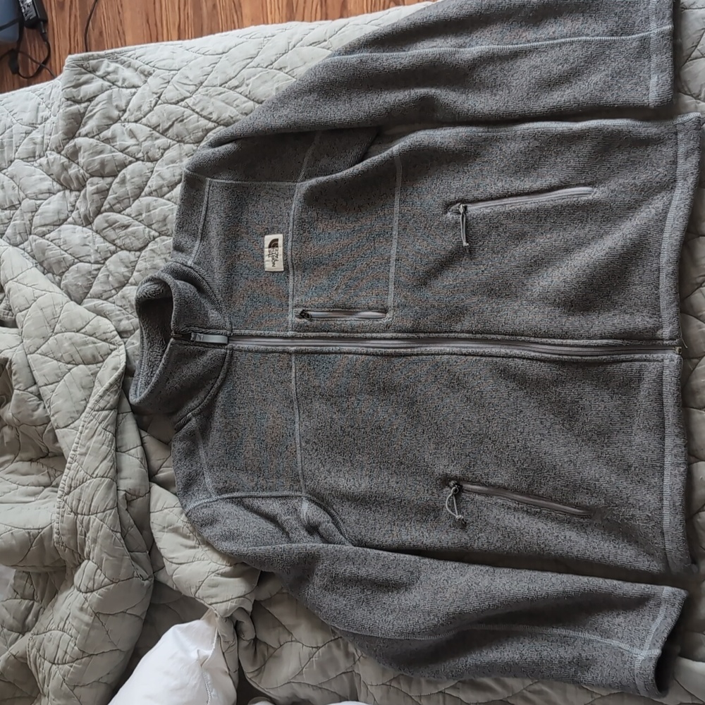 The North Face Full Zip Fleece Gray - Small